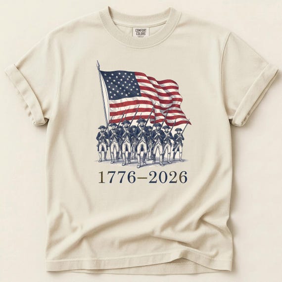 USA 250 Year Shirt | Comfort Colors 250th Anniversary Retro Tee | Celebrate 4th of July 1776-2026