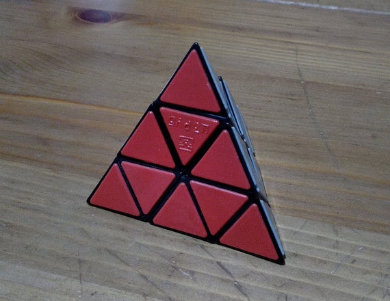 Rare Tiled version Meffert’s Pyraminx Crystal Twisty Puzzle Brain Teaser