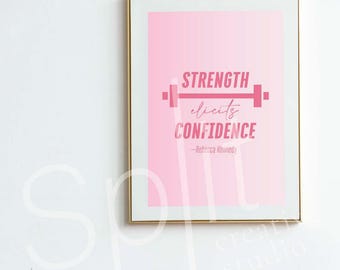 Póster de motivación para el fitness con frases de instructores de Peloton, decoración de gimnasio en casa y descarga digital.