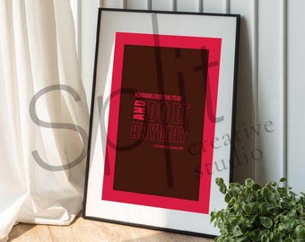 Póster de motivación para el fitness con frases de instructores de Peloton, decoración de gimnasio en casa y descarga digital.