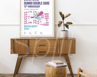 Impresión de Dumbo Double Dare de Disneyland / Póster de Disney Run / Regalo para corredores / Descarga digital
