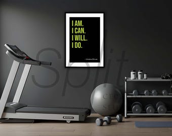 Póster de motivación para el fitness con frases de instructores de Peloton, decoración de gimnasio en casa y descarga digital.