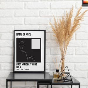 Impresión artística de mapa de carrera personalizado / Regalo de maratón personalizado (descarga digital)