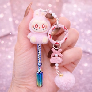 Rosa Mini Kryddspade/Sked Nyckelring & Väska Berlock