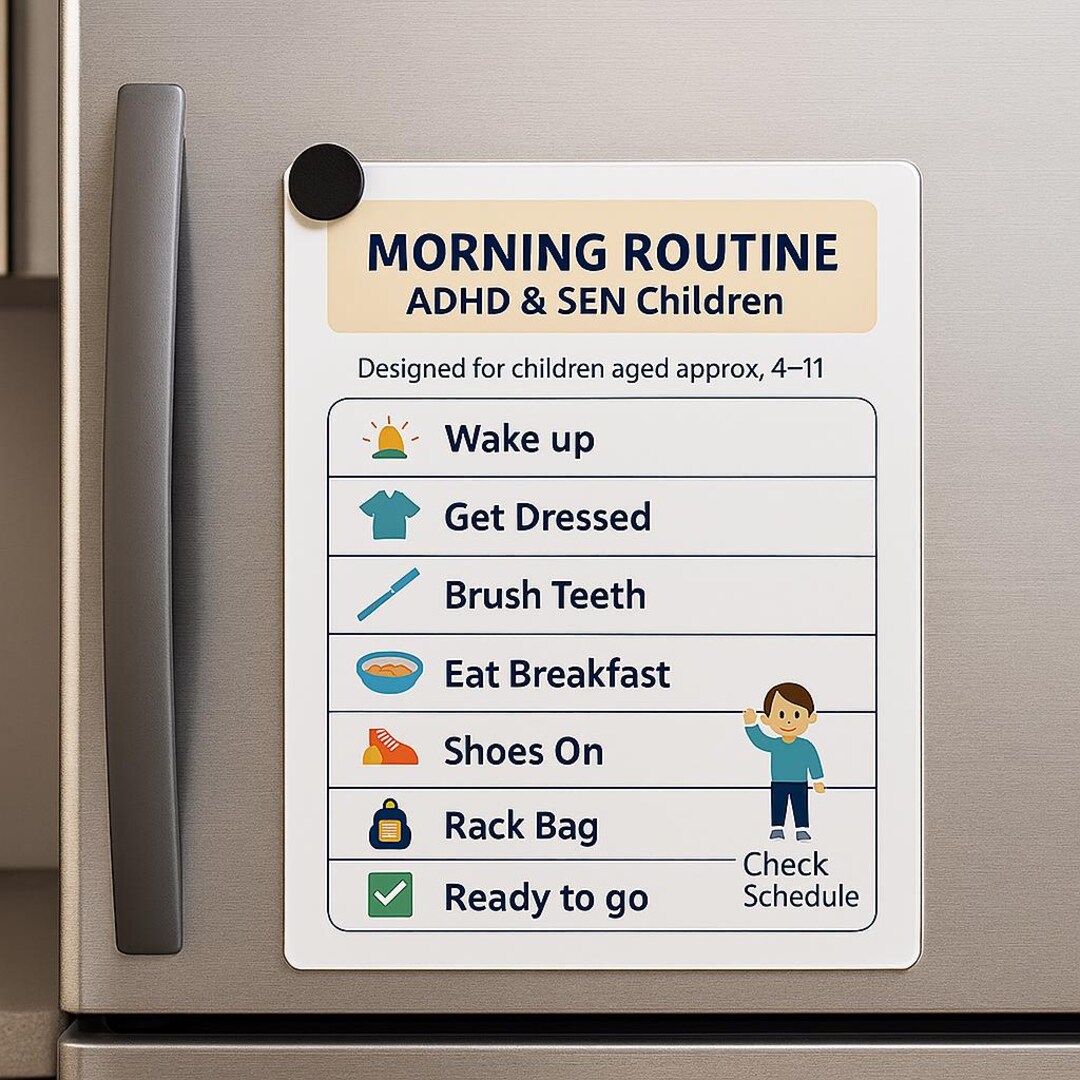 Morning Routine Chart for ADHD & SEN Children – Visual Routine ...