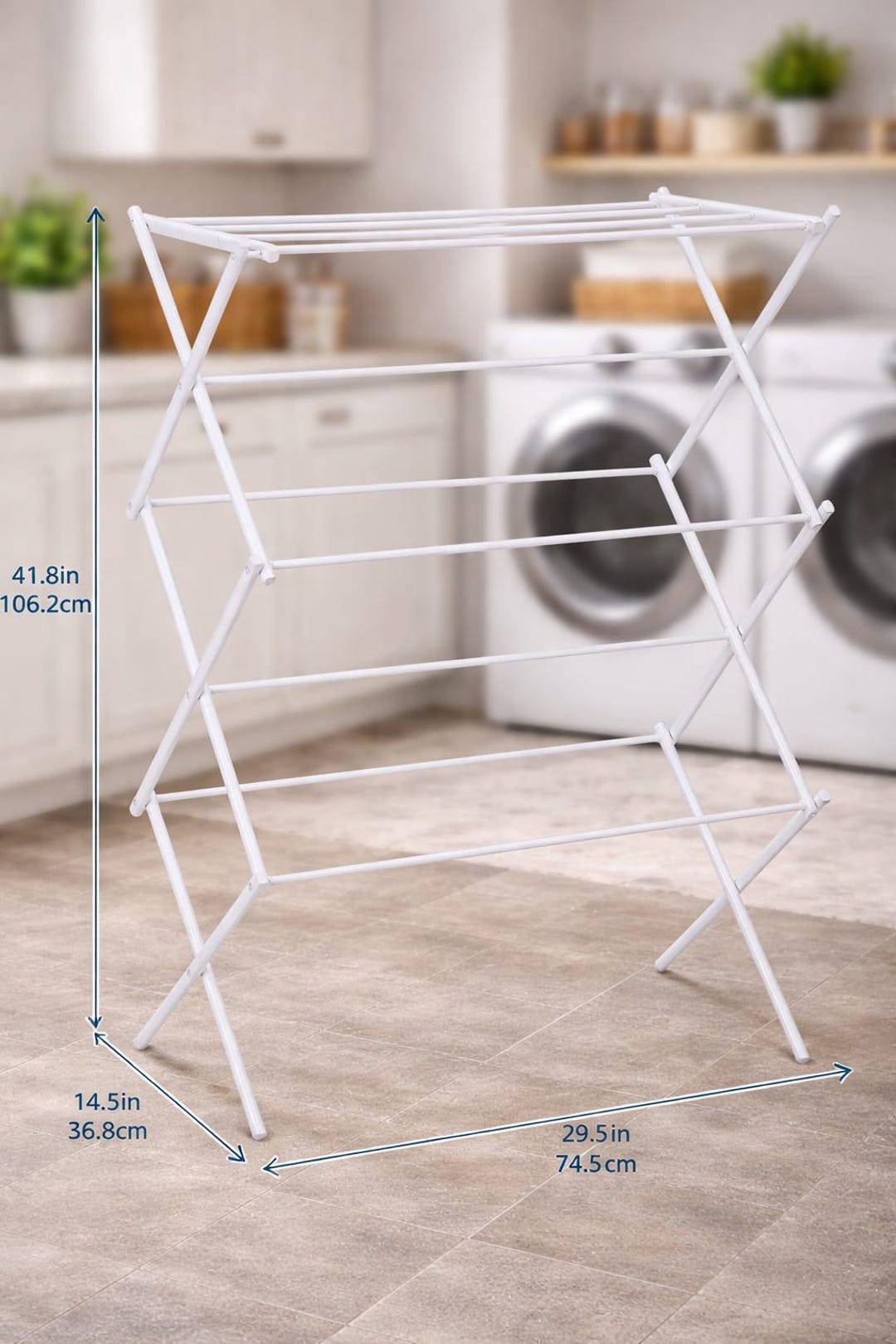 Foldable Chrome Clothes Drying Rack for Indoor Air Drying – Space ...