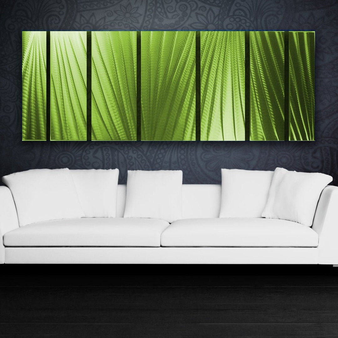 Green Metal Wall Art: Contemporary Aluminum Sculpture by Brian M Jones ...
