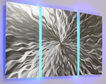 Lighted Wall Art - Metal Wall Art - Metal Wall Sculpture - Modern Wall Art - Geometric Wall Art - Abstract Art - LED Art - Contemporary Art