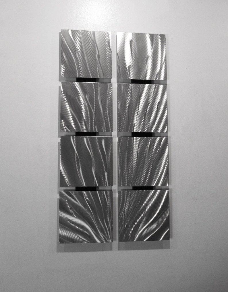 Silver Wall Art Metal Art Wall Sculpture Metal Wall Art Panels Etsy