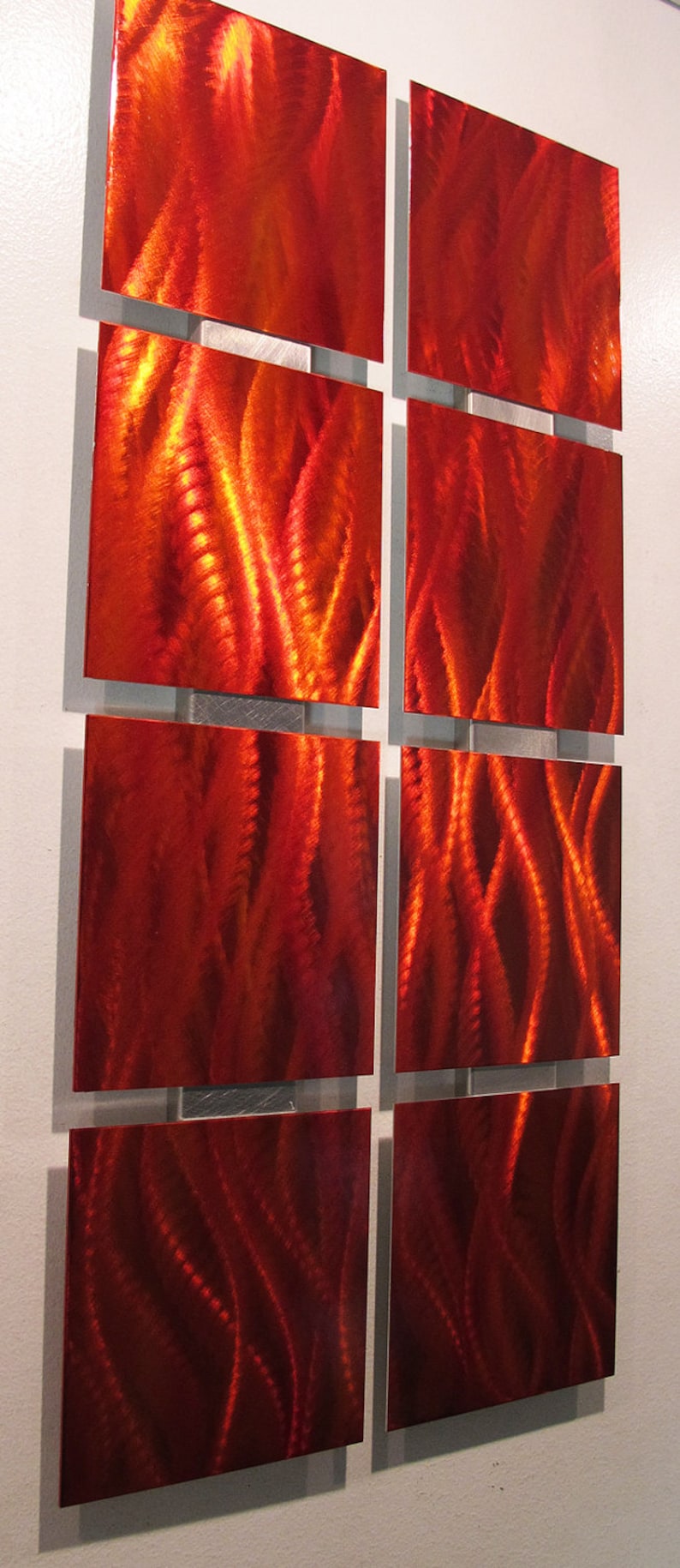 Red Orange Metal Art Wall Sculpture labyrinth by Etsy