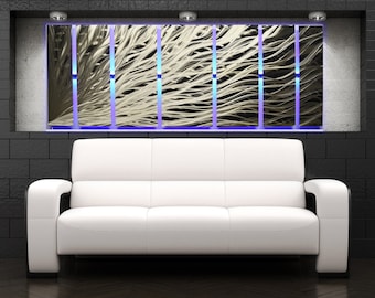 Black Friday!! Silver Rush LED Metal Wall Art: Color Changing Modern Sculpture
