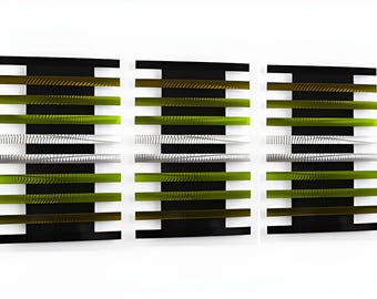 Large Metal Wall Sculpture Modern Art Work Abstract Green Painting &quot;Radiant Pulse Green&quot; by Brian M Jones Modern Contemporary Decor