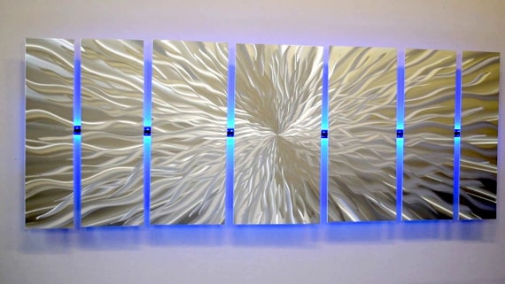 Metal Wall LED Metal Sculpture Color Etsy