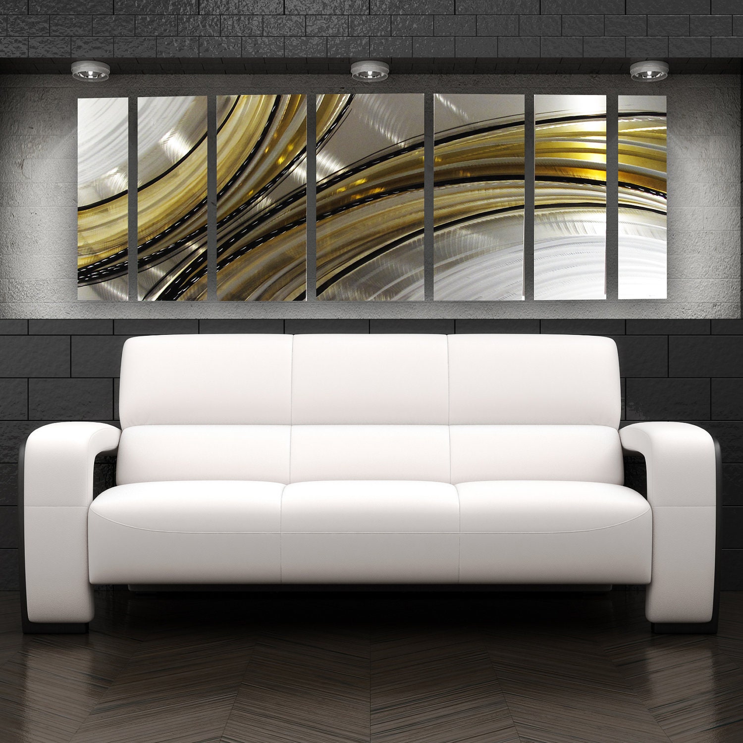Modern Art Contemporary Abstract Metal Wall Sculpture Work Painting Large Decor 