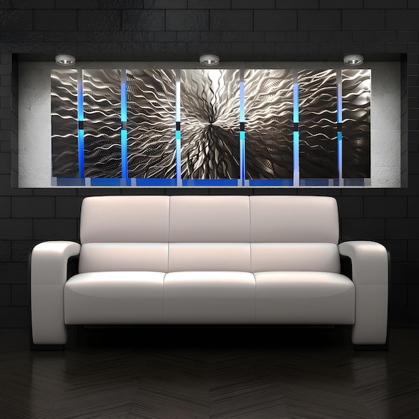 Cosmic led-metalen muurkunst: van kleur veranderende led-sculptuur