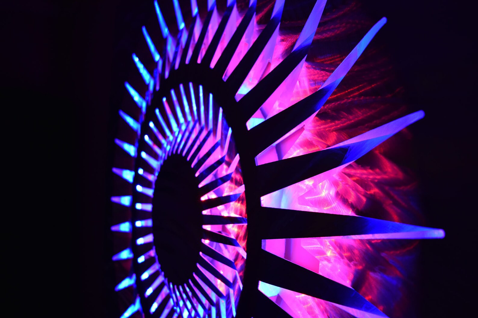 Lighted LED Wall Art Modern Metal Geometric Abstract Lamp Mood Etsy