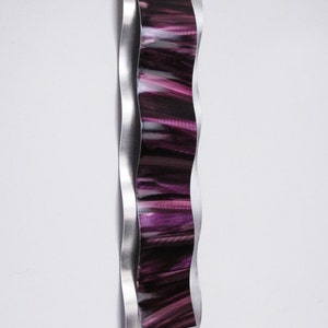 Metal Wall Sculpture &quot;Rythmic Curves&quot; by Brian M Jones Modern Art Work, Paintings & Decor Deep Purple
