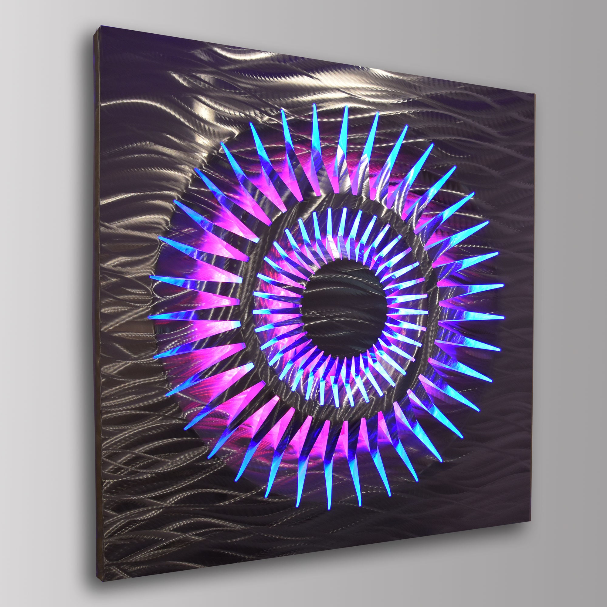 Fracture Metal Wall Art Lighted Wall Art Metal Wall Sculpture Modern Wall  Art Geometric Wall Art Abstract Art LED Art 