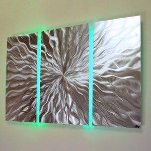 Lighted Wall Art - Metal Wall Art - Metal Wall Sculpture - Modern Wall Art - Geometric Wall Art - Abstract Art - LED Art - Contemporary Art