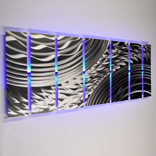 Lighted Metal Wall Art LED Metal Wall Sculpture Color Etsy