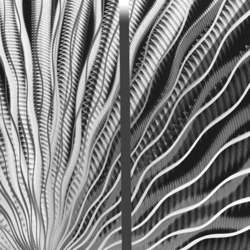 Silver Wall Art Large Metal Wall Art Panels Sculpture Modern Etsy UK