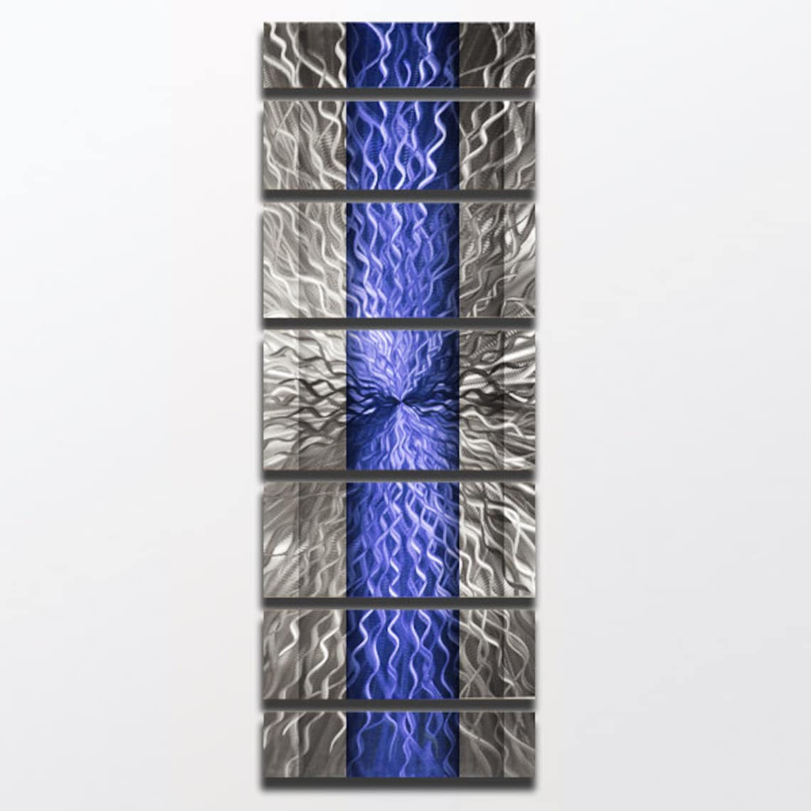 Large Metal Wall Art Panels Modern Blue Metal Wall Art Work - Etsy