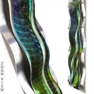 Metal Wall Sculpture - Blue, Green, Tropical, and Brightly Colored Artwork - Modern Wall Art - Abstract Wall Sculpture - Painting Decor