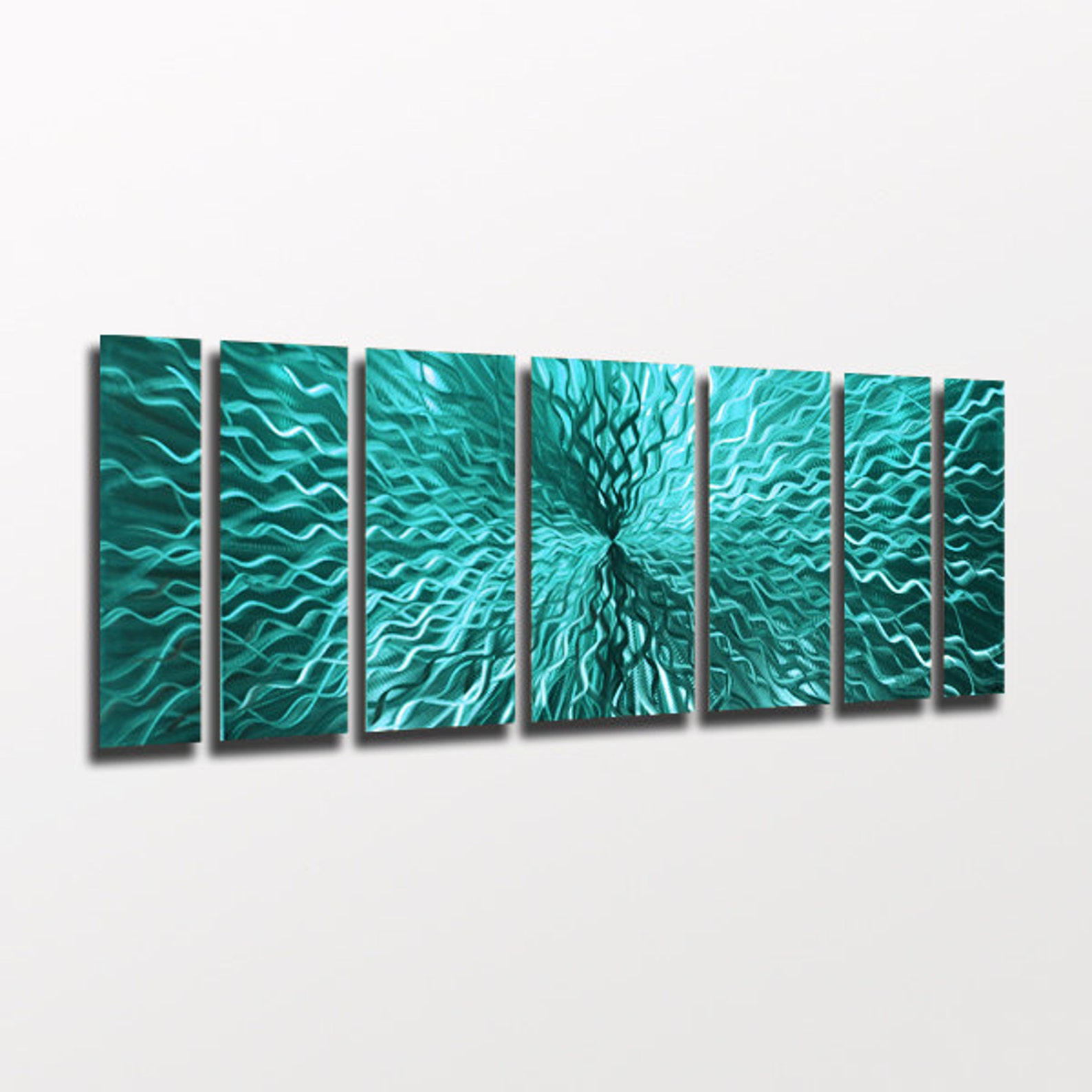 Large Metal Wall Art Sculpture Metal Art Panels Turquoise Etsy