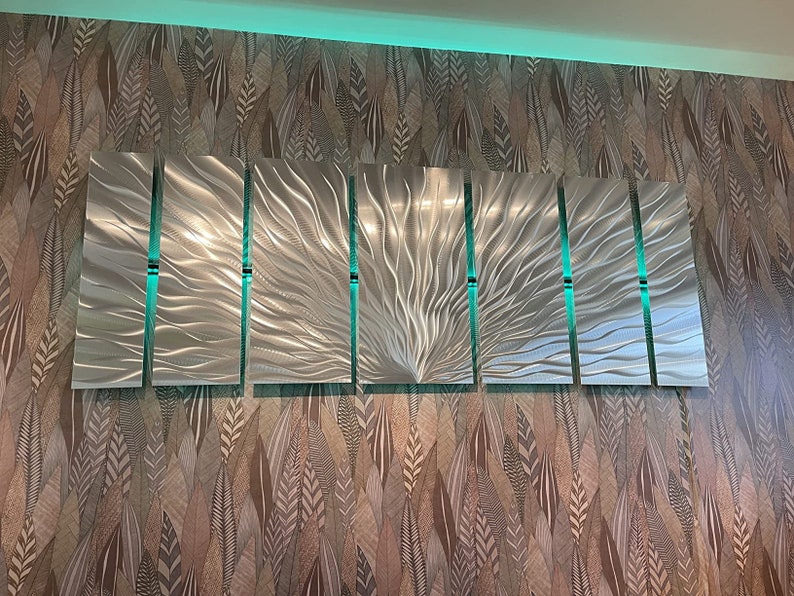 Large Abstract Metal Wall Art: Color Changing LED Sculpture - Etsy