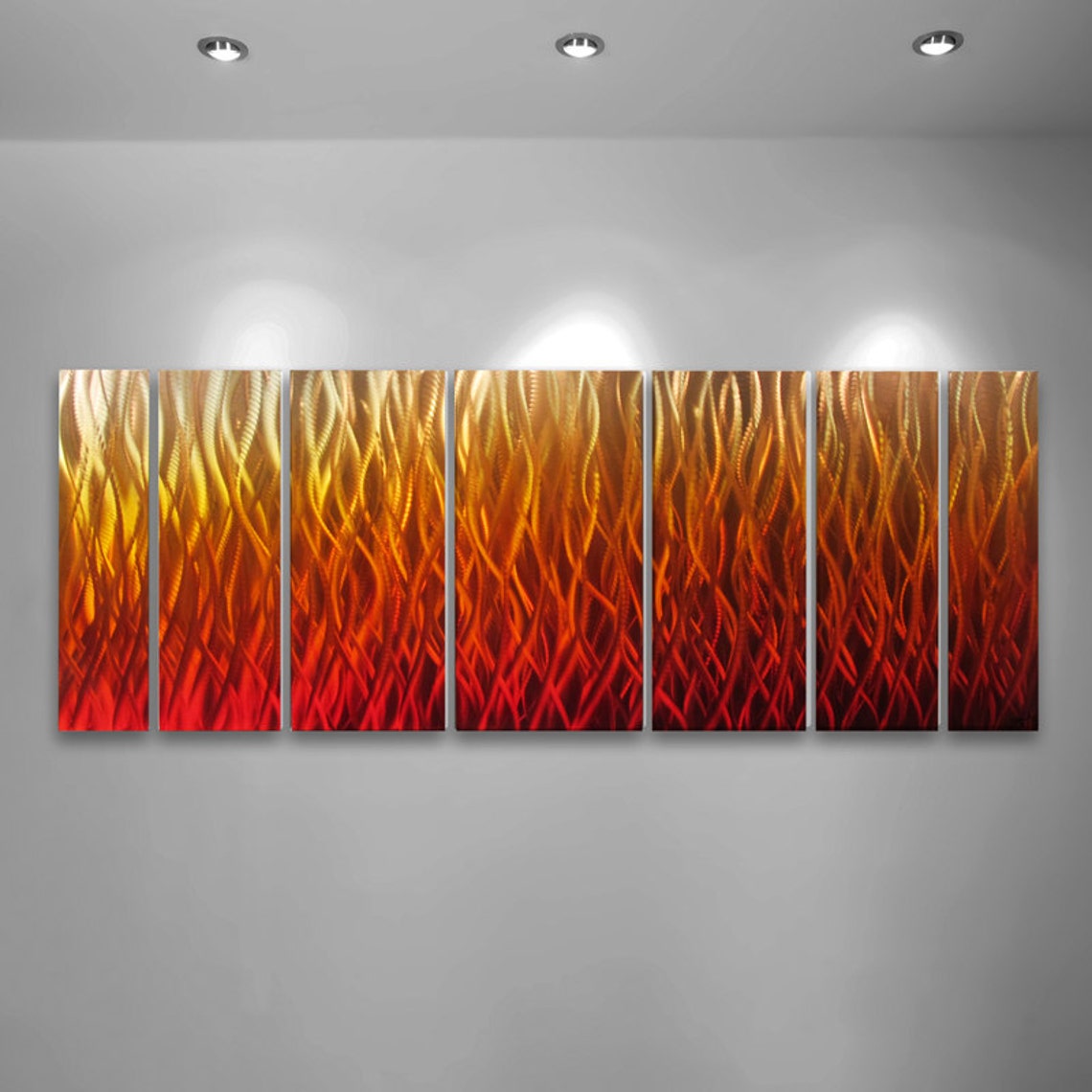 Large Metal Wall Art Panels Sculpture inferno by Etsy