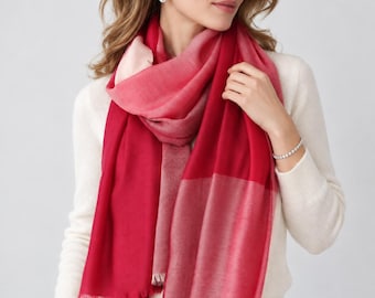 100% Cashmere Scarf for Women, Ultra Thin Lightweight Oversized Wrap, Soft Luxury Cashmere Shawl, Elegant Gift, Fine Brushed Cashmere Scarf