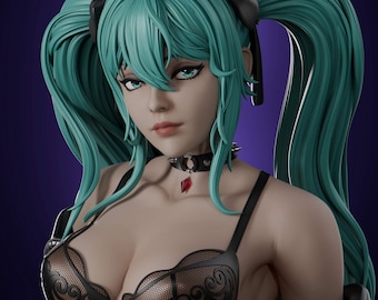 Anime Girl Figure STL File | Fantasy Heroine 3D Print Statue | Detailed Resin Garage Kit | DigitalDownload