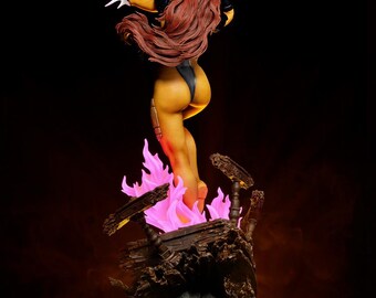 Anime Girl Figure STL File | Fantasy Heroine 3D Print Statue | Detailed Resin Garage Kit | DigitalDownload