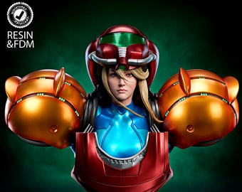 Samus-Figur aus Metroid (STL-Datei) | Fantasy-Heldin (3D-Druck) | Detaillierter Resin-Bausatz | Digitaler Download