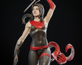 Elektra von Marvel – Anime-Figur (STL-Datei) | Fantasy-Heldin (3D-Druck) | Detaillierter Resin-Bausatz | Digitaler Download