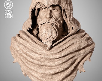 Fantasy Warrior Figure STL File | Super Hero Swordsman 3D Print Statue | Split Resin Model | DigitalDownload