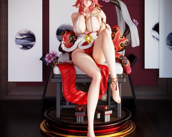 Genshin Impact – Anime-Mädchenfigur (STL-Datei) | Fantasy-Heldin (3D-Druck) | Detaillierter Resin-Bausatz | Digitaler Download