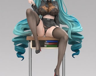 Anime Girl Figure STL File | Fantasy Heroine 3D Print Statue | Detailed Resin Garage Kit | DigitalDownload