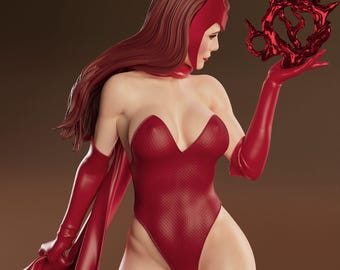 Anime Girl Figure STL File | Fantasy Heroine 3D Print Statue | Detailed Resin Garage Kit | DigitalDownload