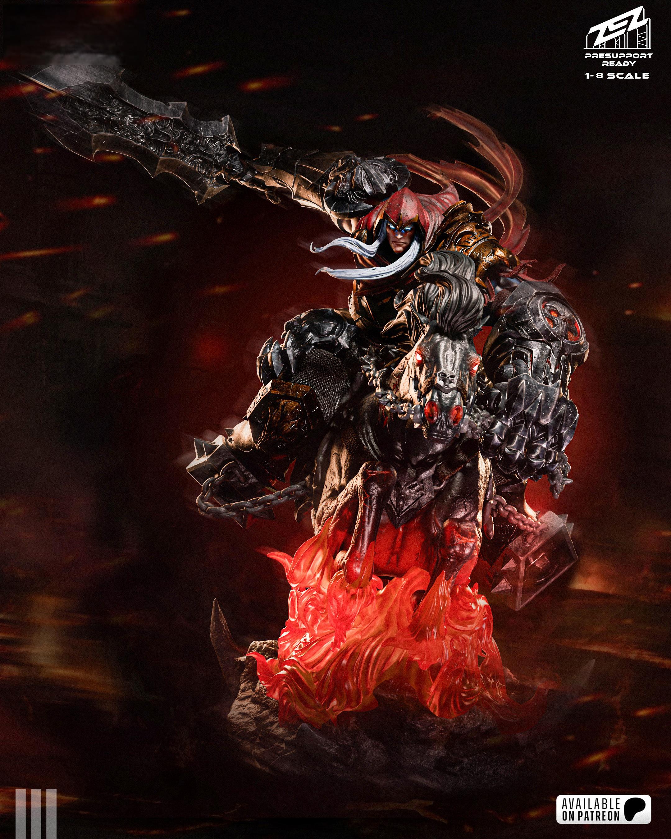 War From Darksiders - STL Model for Resin Printer Figure 3D Printing ...