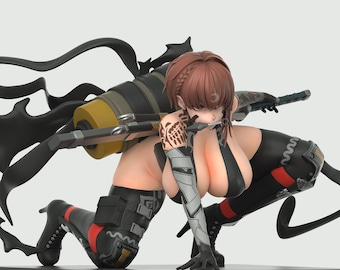 Delta von NIKKE – Anime-Mädchenfigur (STL-Datei) | Fantasy-Heldin (3D-Druck) | Detaillierter Resin-Bausatz | Digitaler Download