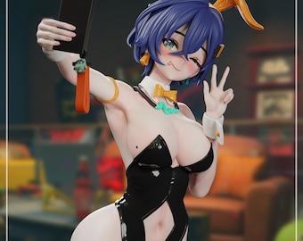 Belle de Zenless Zone Zero - Figura de chica anime en formato STL | Estatua de heroína fantástica para impresión 3D | Kit de resina detallado para garaje | Descarga digital