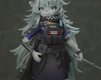 Anime Girl Figure STL File | Fantasy Heroine 3D Print Statue | Detailed Resin Garage Kit | DigitalDownload