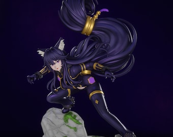 Anime Girl Figure STL File | Fantasy Heroine 3D Print Statue | Detailed Resin Garage Kit | DigitalDownload
