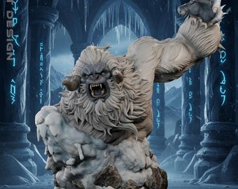 Yeti Christmas - 3D STL File | Resin Stl File | FDM Stl File | Instant Download STL | Fan Art Figurine