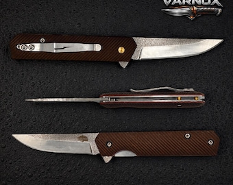 Custom Compact Handle Folding - Pocket Knife, One-Hand Opening EDC Hunting Camping Knife, Personalized Tactical Knife