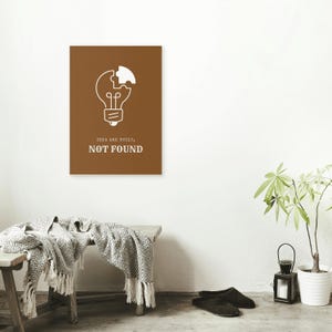 Arte mural "Las ideas se construyen, no se encuentran" / Impresión de bombilla de rompecabezas / Cita de pensamiento creativo / Decoración de oficina y estudio