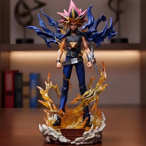 Yugi Muto Figur - 28 cm Yu-Gi-Oh PVC Action Statue | Dark Duel Monsters Sammlerstück Anime Modell Geschenk
