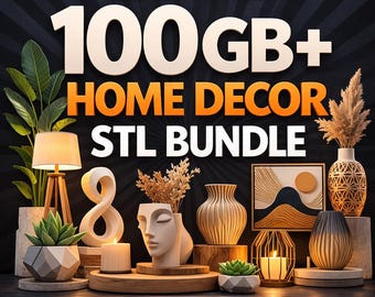100GB + Home Dekor stl Bundle Vase Lampe Küche breit bereit für 3D Druck