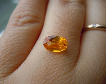 Genuine Montana Sapphire Orange/Yellow 1.45 carat Loose Gemstone